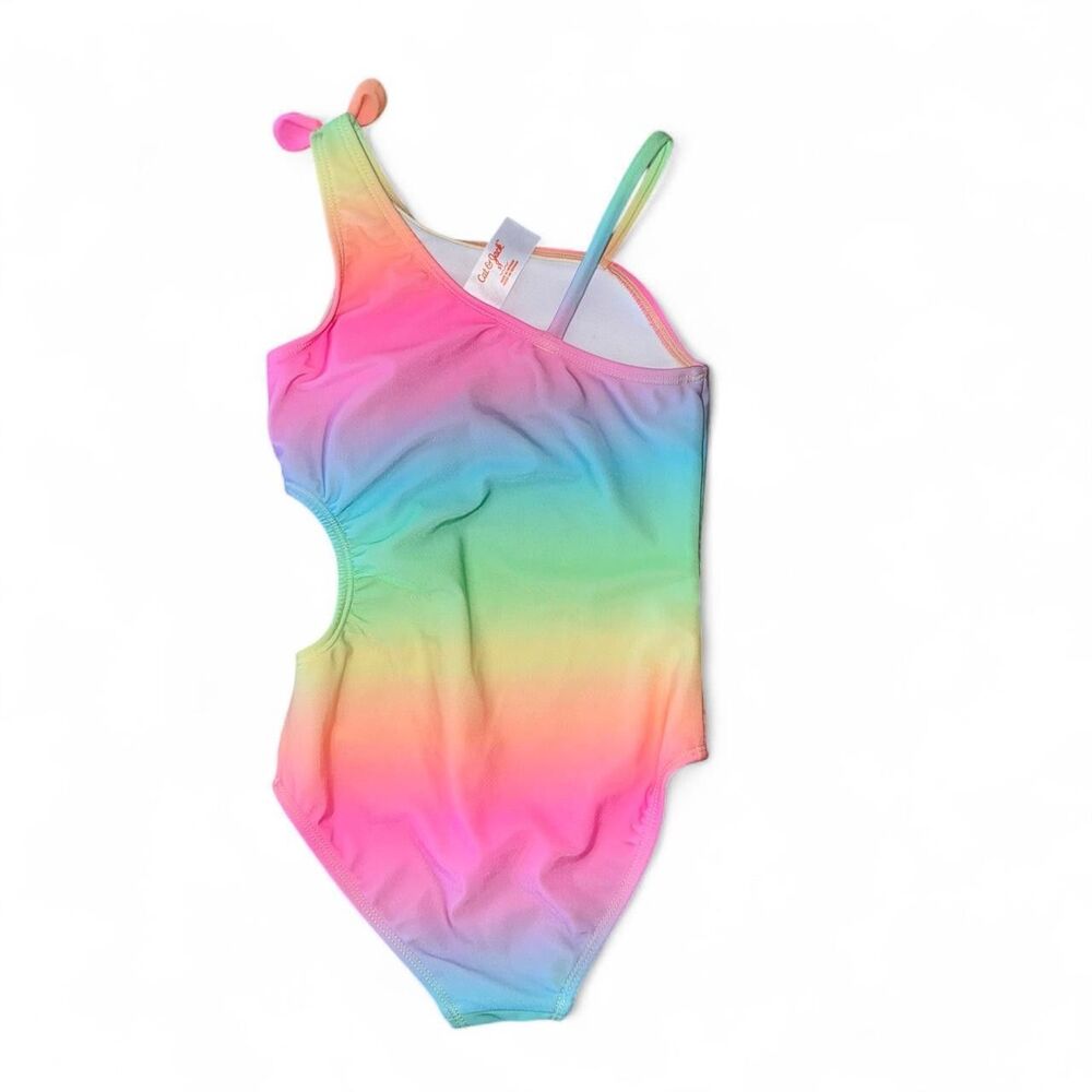 🌈 Cat & Jack Rainbow Ombre Cut-Out One-Piece Swimsuit